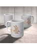 Mr. & Mrs. Panda Tasse Erzieher Herz ohne Spruch in Grau Pastell