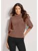 MADELEINE Weicher Strick mit Ballonärmeln in espresso