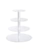 relaxdays Etagere in Transparent - (H)31,5 x Ø30 cm