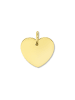 ONE ELEMENT  Herz mit Gravur A Buchstaben Anhänger aus 333 Gelbgold in gold