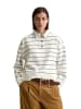 Marc O'Polo DENIM Gestreiftes Polo-Sweatshirt relaxed in Offwhite