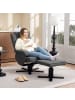 HOMCOM Relaxsessel mit Hocker in Dunkelgrau 87L x 67B x 96H cm