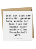 Mr. & Mrs. Panda Glückwunschkarte Spruch Neue Freunde finden mit... in Weiß