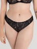 Erlich Textil  Exquisit Lace String in schwarz