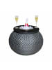 COOTAB Cooler Table 3-in-1 Loungetisch mit Edelstahl-Kühler Milano in 40 cm in Anthrazit/Schwarz