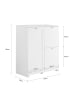 SoBuy Wäschekommode in Reinweiß - (W) 38 x (H) 90 x (L) 78 cm