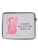 Mr. & Mrs. Panda Notebook Tasche Axolotl Hurra mit Spruch in Grau Pastell