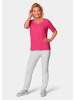 GOLDNER T-Shirt Halbarm Basic-Shirt aus Baumwolle in cyclam