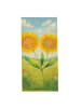 Mr. & Mrs. Panda Badehandtuch Blume Sonnenblume Design ohne Spruch in Blattgrün