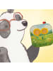 Mr. & Mrs. Panda Bierdeckel Blume Sonnenblume Design ohne Spruch in Weiß