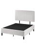 Beliani Doppelbett COUNTESS  in Grau/Braun - (W) 121 x (H) 114 x (L) 201 cm