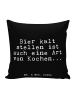 Mr. & Mrs. Panda Zierkissen Bier kalt stellen ist... mit Spruch in Schwarz