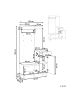 Beliani Vitrine DORVAL in Braun - (W) 94 x (H) 190 x (L) 38 cm