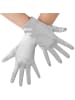 tectake Edle Satin-Handschuhe in Einheitsgröße, silber