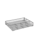 relaxdays Schreibtischorganizer in Silber - (B)38 x (H)6 x (T)30 cm