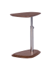 home24 home24 Beistelltisch (1er Set) - Walnuss - Spanplatte furniert & Edelstahl - 48.0 x 68.0 x 35.0 cm in Walnuss