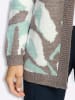 WITT WEIDEN Jacquard-Strickjacke in kalkmint-taupe-gemustert
