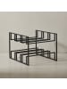 KADIMA DESIGN Weinregal Flaschenhalter | Metall Schwarz, 29x21x25cm, 6 Flaschen