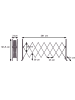 MCW Absperrgitter B34 ausziehbar, Höhe 103cm, Breite 31-261cm