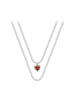 faina Women Necklace in Rose Gold White