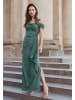 Vera Mont Abendkleid im Glitzer-Look in Green/Grey