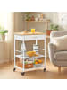VASAGLE Küchenwagen Barnet in Beige-Weiß - (B)60 x (H)90 x (T)47 cm
