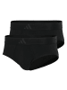 adidas 2er Pack Brief Active Flex Cotton 3-Stripes in Schwarz