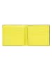 DuDu Up! Geldbörse RFID Schutz Leder 10.5 cm black-bright yellow