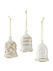 Villeroy & Boch 3er Set Glasglocken Winter Collage Accessoires 19,5 x 19,5 x 18,5 cm gold in gold