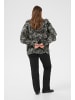 KAFFE curve Bluse langarm KCalicia Regular fit in Black/Grey Abstract Graphic