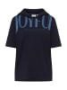 Cecil Kapuzenshirt mit Wording in Blau