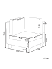 Beliani Sofaelement UNSTAD in Weiß/Schwarz - (W) 76 x (H) 72 x (L) 76 cm