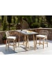 Beliani 3-tlg Bistro Set TALAMONE in Braun/Grau/Beige