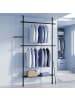 SONGMICS Kleiderständer Parson in Mattschwarz - (B)123 x (H)300 x (T)33.5 cm