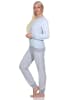 NORMANN Frottee Schlafanzug langarm Pyjama Bündchen - 82748 in hellblau