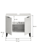 ebuy24 Waschbeckenunterschrank Riff Weiß 70 x 34 cm