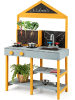 COSTWAY Matschküche Kinder Outdoor 69 x 36 x 110 cm in Blau