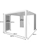 MCW Pergola P65 mit 1x Lamellenwand und 2x Seitenwand, Weiß