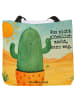 Mr. & Mrs. Panda Shopper Tasche Kaktus Sonne Design mit Spruch in Weiß