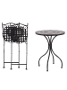 Beliani 3-tlg Bistro Set CARIATI in Schwarz