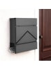 relaxdays Briefkasten in Anthrazit - (B)37 x (H)37 x (T)11 cm
