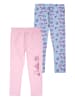 United Labels 2er Pack Barbie Leggings Leggins Hose Mädchenhose Sporthose in blau/rosa