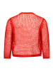Betty Barclay Grobstrickjacke mit Lochmuster in Hibiscus Red