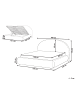 Beliani 2-tlg Doppelbett GRASSE in Beige