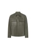 Bolongaro Trevor Lederjacke Turner Shacket in dunkelgruen