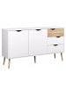 ebuy24 Sideboard Napoli Weiß 147 x 39 cm
