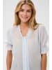 SAINT TROPEZ Kurzarm-Bluse KristelSZ Gerade Passform in Skyway