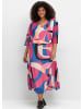sheego Maxikleid in pink-gemustert