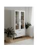 CALICOSY Sideboard ARONA in Eichenholz / Weiß - (W) 90  x (H) 185  x (L) 38  cm