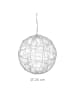 relaxdays LED Dekokugel in Silber - Ø 25 cm